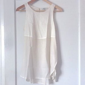 Madewell White Silk/Cotton Top
